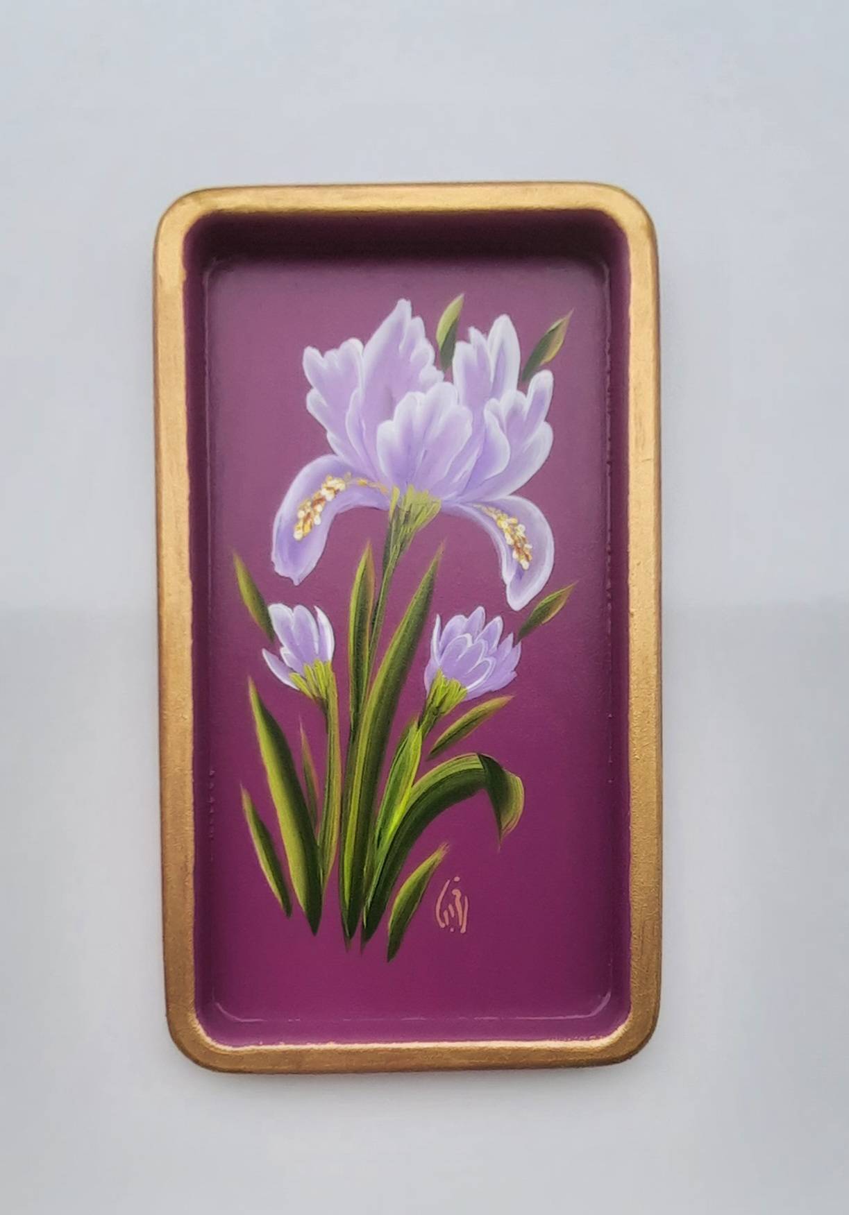 سینی چوبی نقاشی شده، 13×23