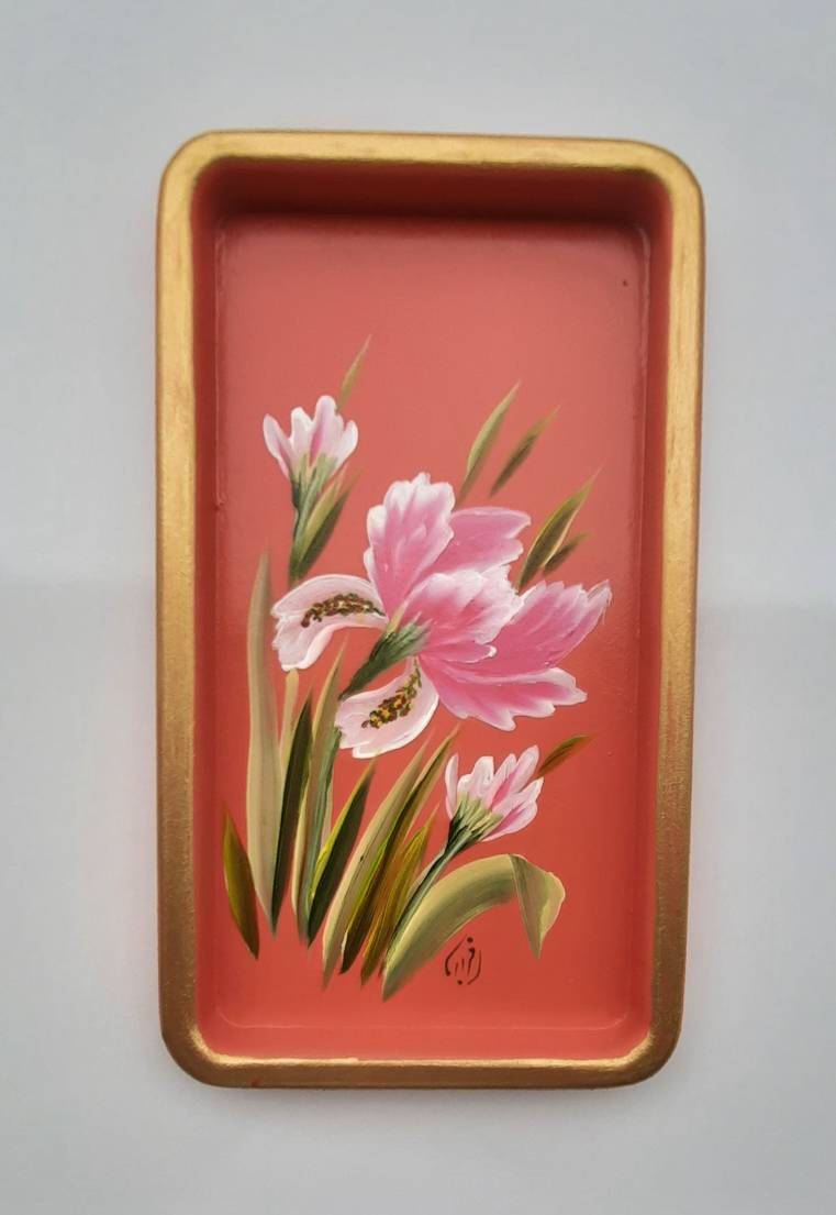 سینی چوبی نقاشی شده، 13×23