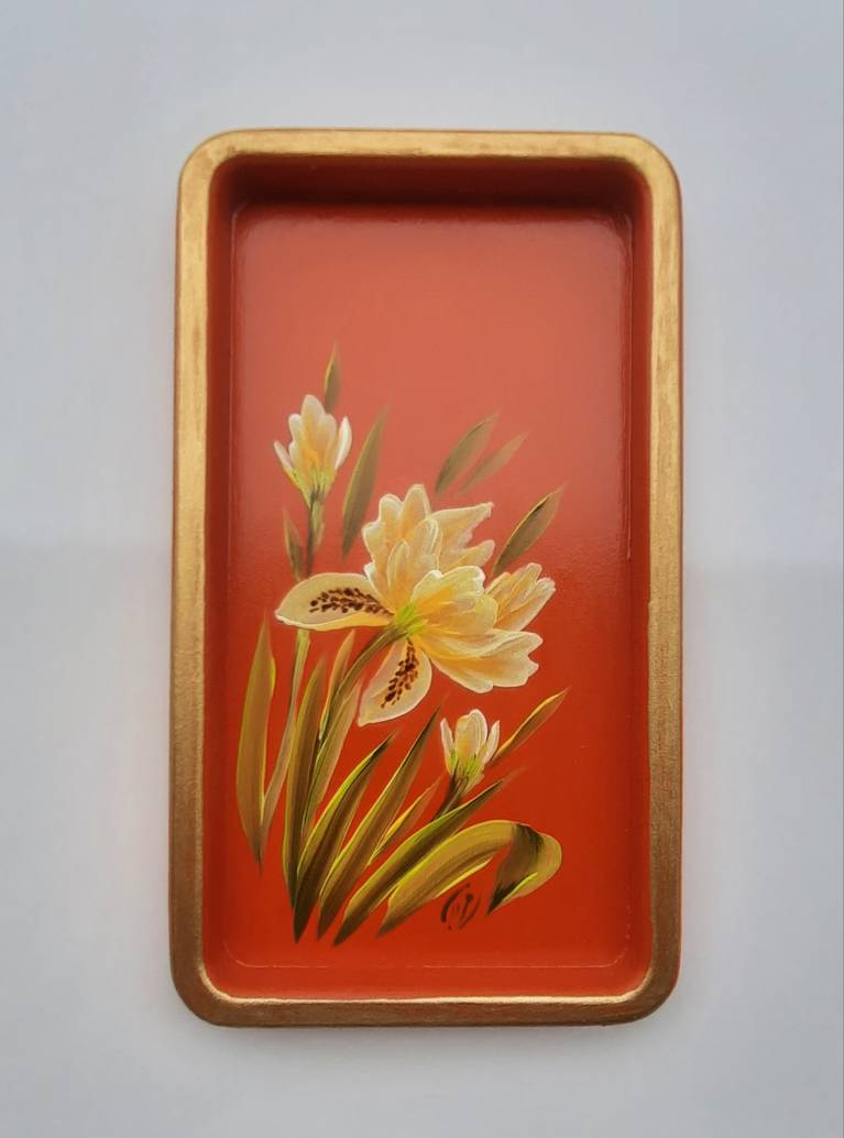 سینی چوبی نقاشی شده، 13×23