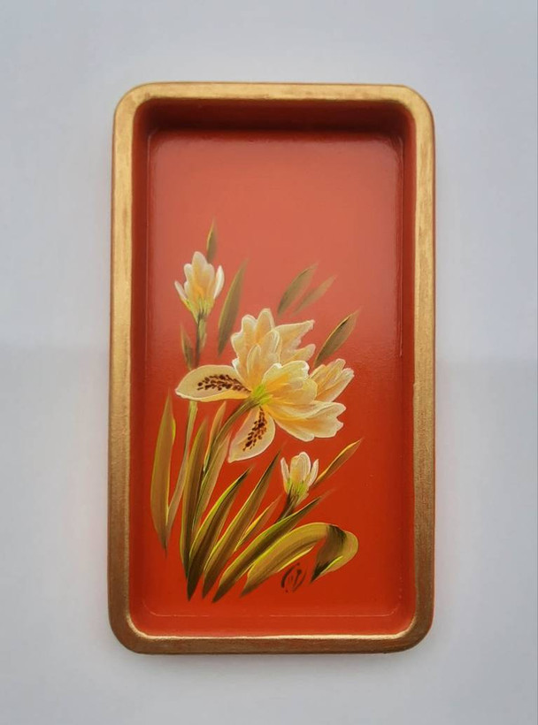 سینی چوبی نقاشی شده، 13×23
